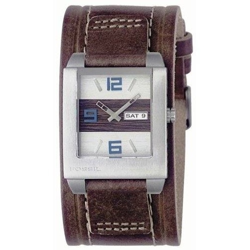 Fossil JR9589 Herrenuhr Lederband Edelstahl 50m Analog Datum