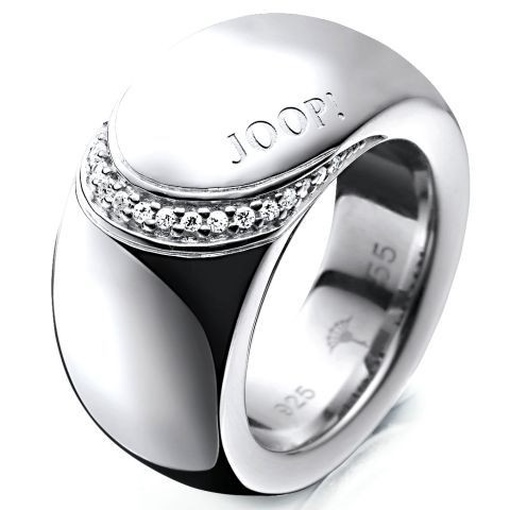 Joop JJ0898 Damen Ring JJ 0898 Silber Elipse mit Zirkonia wei&szlig; Gr&ouml;&szlig;e 59 (18,8 mm)