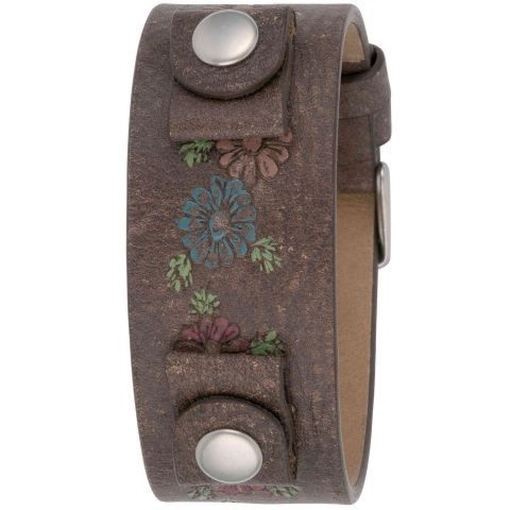 Fossil Uhrband LB-JR9010 Original Lederband braun/Blume