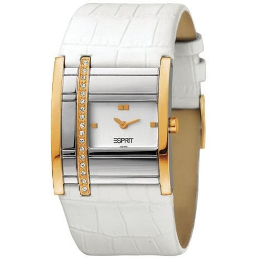 Esprit 4430972 Damenuhr vegas white-gold houston Lederband Analog