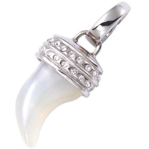 Fossil JF82074 Charms Damen Stahl Zahn, Zirkonia, Perlmutt