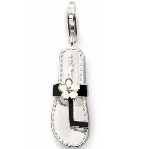 Thomas Sabo T0139-041-11 Damen Charm Silber Sandale mit Zirkonia wei&szlig;