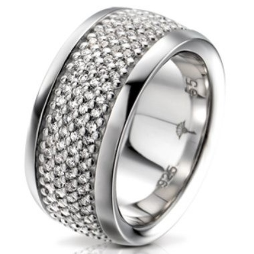 Joop JJ1005 Damen Ring Silber  mit Zirkonia weiss Gr&ouml;&szlig;e 57 (18,1 mm)