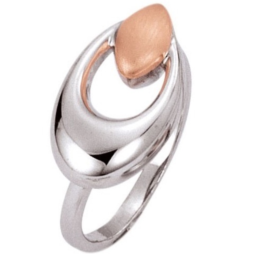 Damen Ring 53.EX377 Silber Gr&ouml;&szlig;e 54 (17,2 mm) rose vergoldet