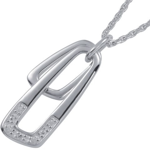 Fossil JF14294 Damen Collier JF 14294 Silber  mit Zirkonia wei&szlig;
