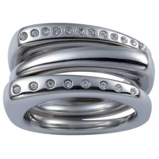 Fossil JF84411 Damen Ring JF 84411 Stahl Gr&ouml;&szlig;e 50 (16,0 mm)