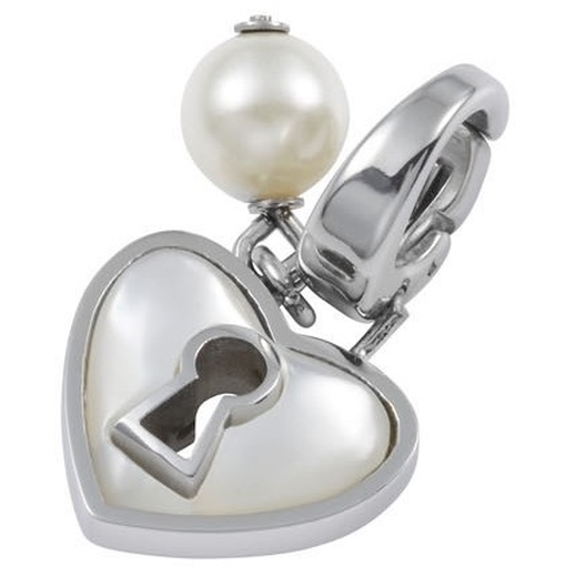 Fossil JF84614 Charms Damen Charm JF 84614 Stahl Herz Perlmutt + Perle