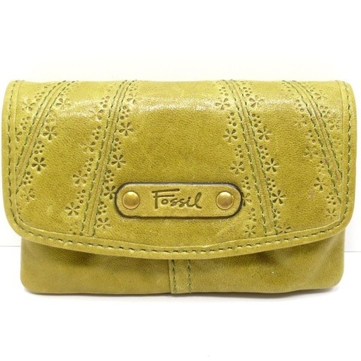 Fossil Geldb&ouml;rse Talita Dbl Pouch Gr&uuml;n SL2271-315 Portemonnaies Leder