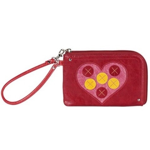 Fossil Geldb&ouml;rse Herz Rot SL2324 388 Damen Portemonnaie Leder