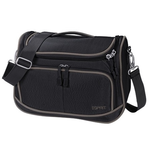 Esprit beauty case black-taupe 12629 Kosmetiktasche Kosmetikkoffer