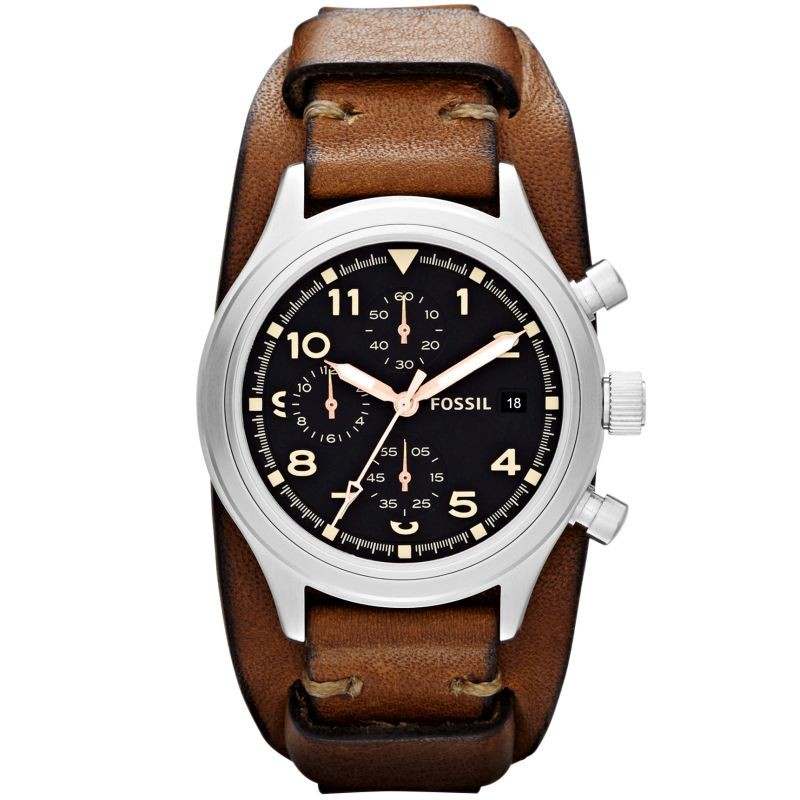 FOSSIL JR1430 COMPASS CHRONOGRAPH UHR DAMENUHR LEDERARMBAND CHRONO